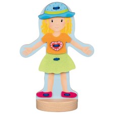 Anziehpuppe von goki Motorik Lernen Holz Holzspielzeug und Textil für Kinder Pup