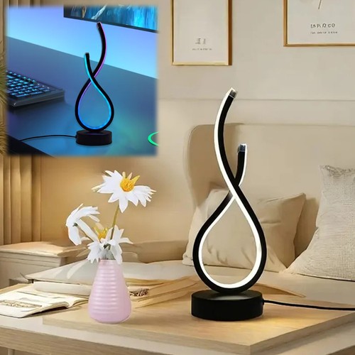 Led tischlampe spiral design - tischlampe,