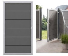 WPC Sichtschutzwand Design Tor