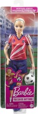 Barbie Fußballspielerin-Puppe, blond, Trikot mit der Nummer 9, Fußball, Stoll...