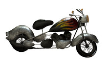 Wanddeko Motorrad Metall Wandbild Deko Bike Chopper Bild Retro Skulptur Figur