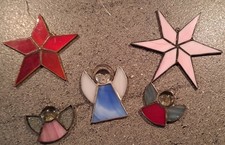 5 er Set Hänger, Anhänger, Schutzengel,  Engel und Sterne Tiffany