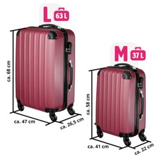 2tlg reisekoffer set - 2tlg, trolley