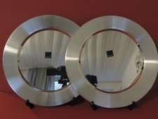 MENU-DENMARK 2PLATZTELLER HOCHGLANZPOLIERTER EDELSTAHL MATT: RAND DURCHM. 32 cm 