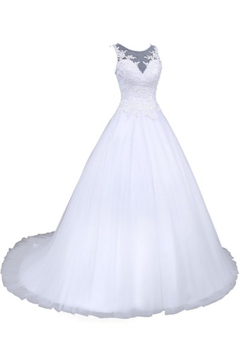 Weißes hochzeitskleid linie - weißes,