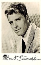 BURT LANCASTER - Original handsigniertes Autogramm auf Karte 9x14 (1293)