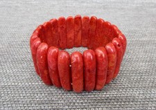 Großes massives Korallen Armband Schaumkoralle 35 mm breit, Länge flexibel