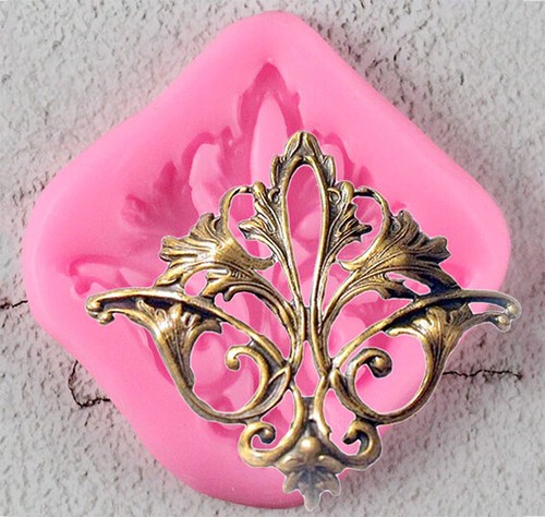 Silikonform barock ornament - 1,