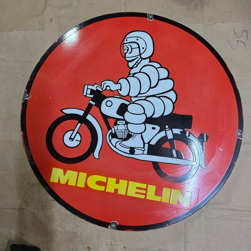 Michelin porzellan emailschild - michelin,