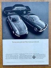VW Karman Ghia Maserati Mexico Ferrari GTB4 Original 1969 Vintage Advert Werbung
