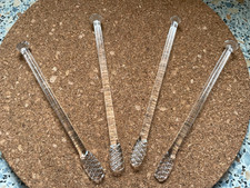 4x Jenaer Glas Rührstäbchen für Teetasse Wilhelm Wagenfeld  Bauhaus Design wNeu