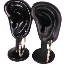 Große goldene Creolen Ohrringe Hänger Durchzieher Modisch Statement Cocktail Hot