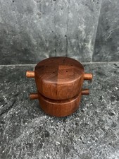 Vintage Jens Quistgaard 824 Double Barrel Salz & Pfeffer Streuer Teak Peugeot