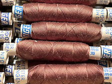 5 Rollen Nähgarn Gögginger Tiger wie MEZ Progress Baumwolle 50m 658 rötlichbraun