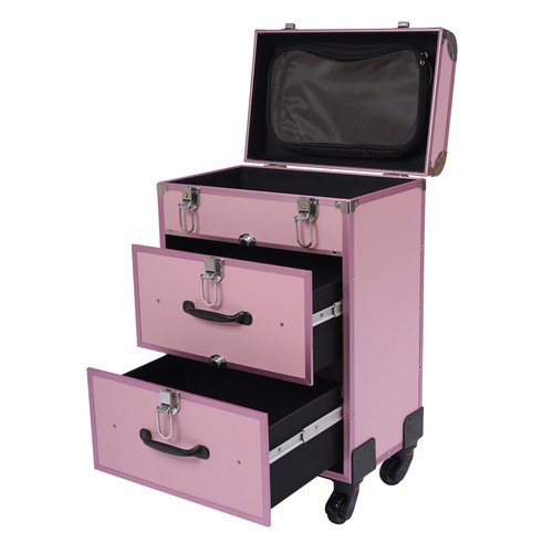 Rolling makeup train case - train, with