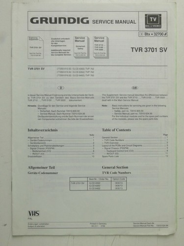 Grundig service manual - grundig, tv