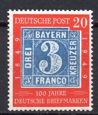 Bund 114 II mit Plattenfehler "weißer Strich unter P" 1949 komplett postfrisch