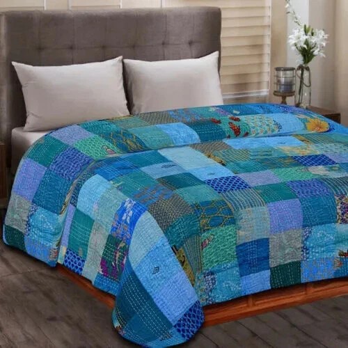 Indische seide sari patchwork - seide,