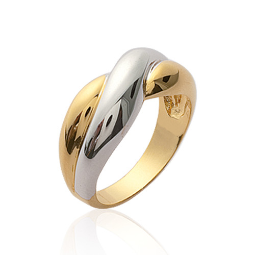 Bicolor ring karat - ring,