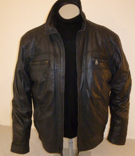 Herren Lederjacke von David Moore schwarz XL Biker Style