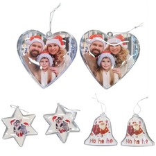 Foto Weihnachtskugel Herz Stern Glocke Bilderrahmen 6 Stück