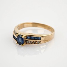 Goldring mit saphir - goldring,