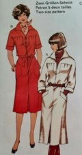 Retro Schnittmuster Vintage burda 23035 Kleid mit Gürtel Gr. 42-44