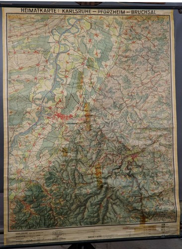 Heimatkarte wandbild karlsruhe - wandbild,