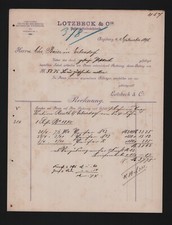 AUGSBURG, Rechnung 1895, Lotzbeck & Cie. Schnupf-Tabak-Fabrik