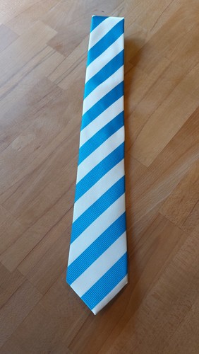 Krawatte blau weiß - krawatte,, blau/weiß,