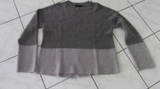 FFC Pullover Gr. XL (Gr. 38)  100% Wolle Hell- und Dunkelgrau