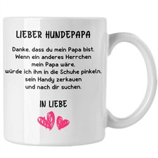 Trendation - Hunde Papa Geschenk Tasse mit Spruch für Hundepapa