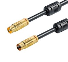 1,5m Antennenkabel 135 dB CLASS A+ 5-fach IEC KOAX Stecker Kabel BK HD TV 4K UHD