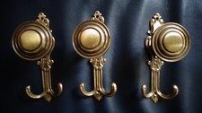 GARDEROBENHAKEN, 3 Stück aus Messing
