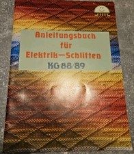 Anleitung Buch Für Elektrik - Schlitten KG 88 / 89 Brother Elektro Strickmaschin