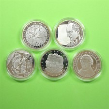 BRD 2012 5x 10 Euro Silber-Gedenkmünzen in Kapseln PP Spiegelglanz