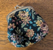 Altes kleines Portemonaie aus Gobelinstoff  50/60 er  Jahre