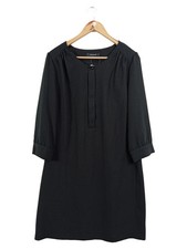 TAIFUN Damen Blusenkleid Schwarz Gr. 46/3XL Elegant Uni Business