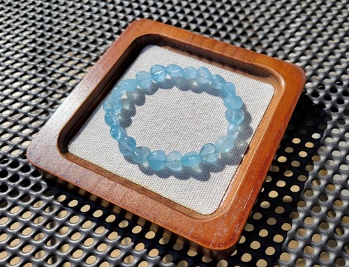Blauer topas armband herzform - topas,