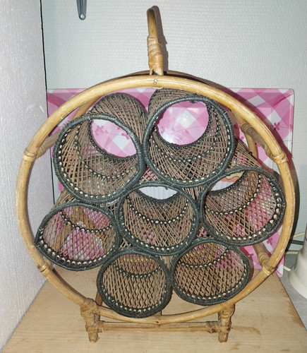 Vintage rattan flaschenhalter - vintage,