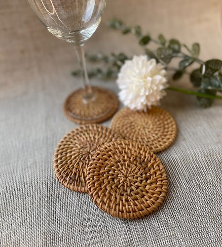 Rattan untersetzer - rattan,