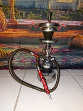 Ägyptische Shisha, Wasserpfeife, mit Topf, Schlauch, Kohlesieb, 35cm hoch