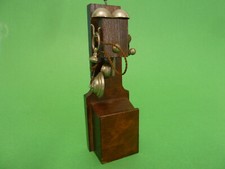Puppenstuben Wandtelefon Holz Blech uralt für Puppenhaus um 1910 original Top