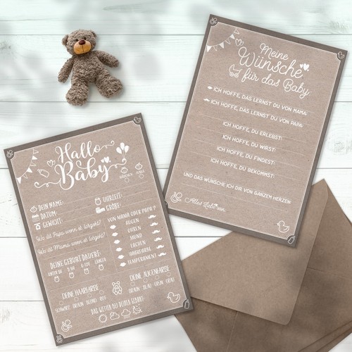 Baby tippkarten babyparty - baby,