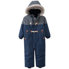 Topolino Baby Schneeoverall Fellimitat Schneeanzug blau Gr 80 Knebelknöpfe Neu