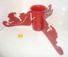 großer schwerer roter Tannenbaumständer  Weihnachtsmann  Schlitten  Teddy  2,4KG