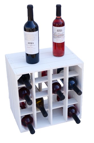 Weinregal 16er weiß - weinregal,