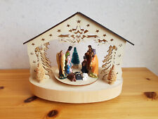 ?Spieluhr Spieldose Krippenszene Heilige Familie Weihnachten Advent?#d59