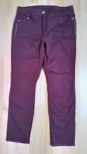 Damen Jeans von Adagio, weinrot, Größe 40