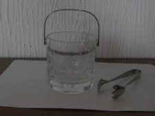 Vintage WMF Schwerer Kristall Eis Eimer plus Zange